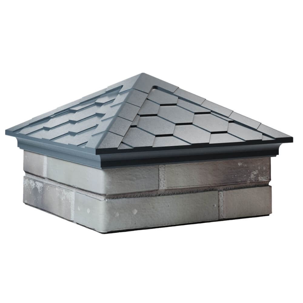 Колпак Zking Эверест Серый на столб 1.5х1.5 кирпича (390х390мм) в Кургане фото