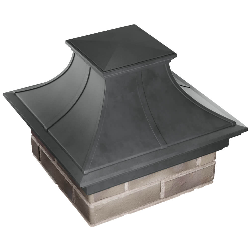 Колпак Zking Монблан Премиум Серый на столб 1.5х1.5 кирпича (385х385мм) в Кургане фото