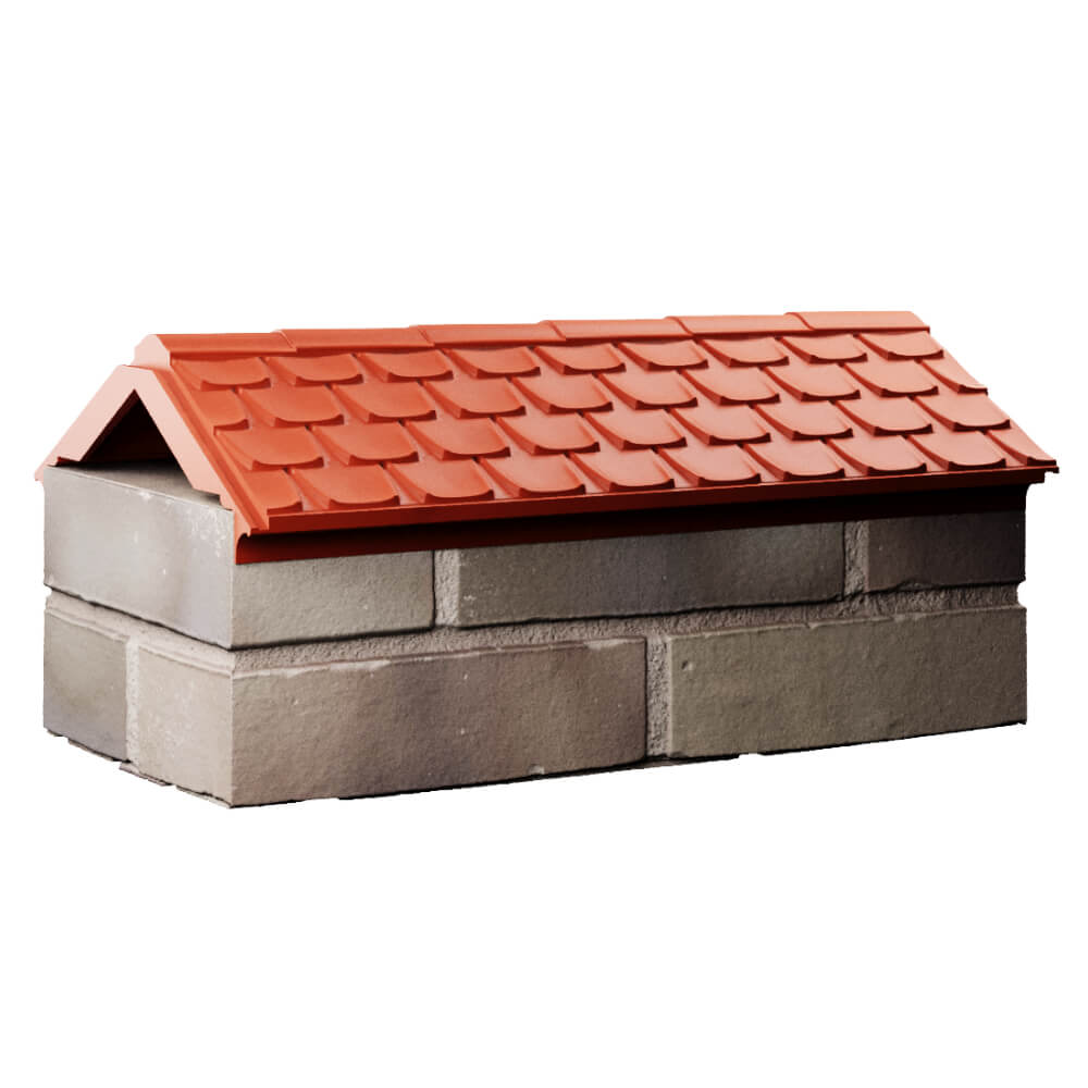 Парапет Zking Эльбрус Красный с посадкой на 1 кирпич (255мм) Курган фото