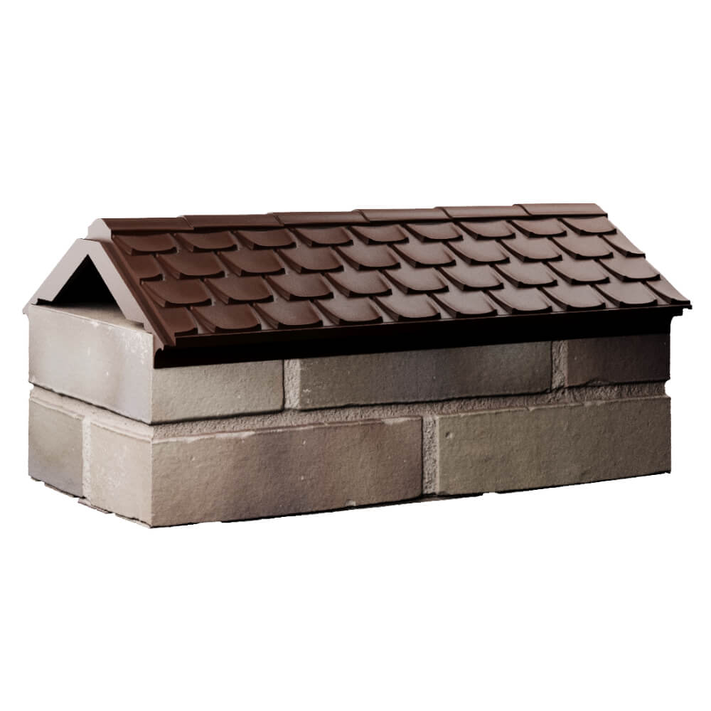 Парапет Zking Эльбрус Коричневый с посадкой на 1 кирпич (255мм) Курган фото