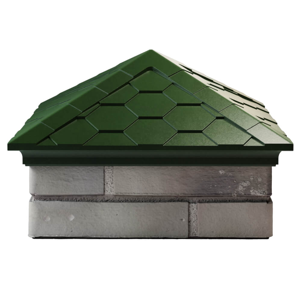 Колпак Zking Эверест Зеленый на столб 1.5х1.5 кирпича (390х390мм) Курган фото