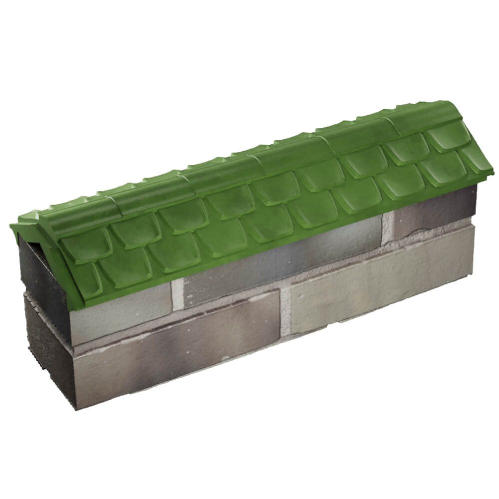 Парапет Zking Эльбрус Зеленый с посадкой на 0.5 кирпича (130мм) в Кургане фото